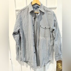 Polo by Ralph Lauren Navy and White Plaid Shirt